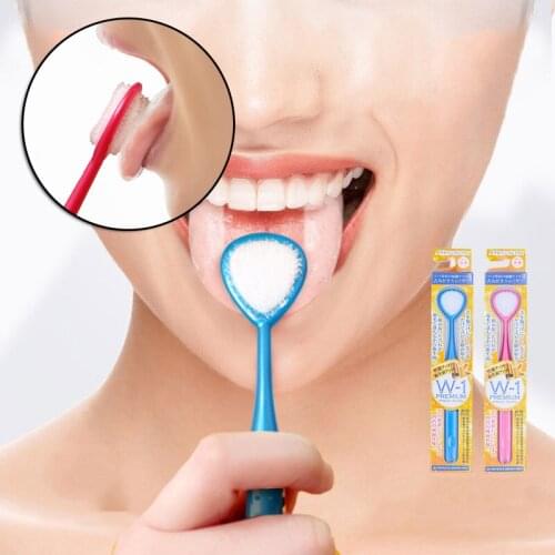 High Quality Double Heads Toothbrush Tongue Cleaning Tooth Safe Scraper Oral Hygiene Clean Tool