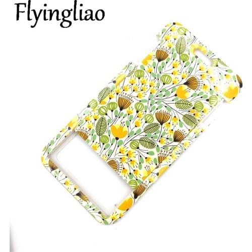 Yellow Flowers Art Cartoon Anime Fashion Lanyards Bus ID Name Work Card Holder Accessories Decorations Kids Gifts