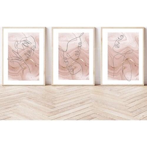 Woman line art print | wall art decor |romantic art prints | set of 3 prints| classy elegant art prints | bedroom dressing room