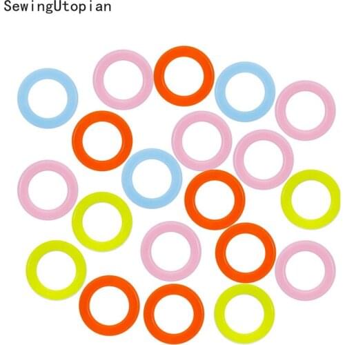 100PCS Colorful Knitting Crochet Locking Stitch Marker DIY Craft Weave Tools Knitting Crochet Ring Holder Needle Clip 10/12/14MM