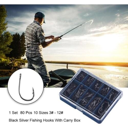 Hot Sale 100pcs Fishing Hooks Set Carbon Steel Single Circle Fishhook Fly Fishing Jip Barbed Carp Hooks Sea Tackle Accessories