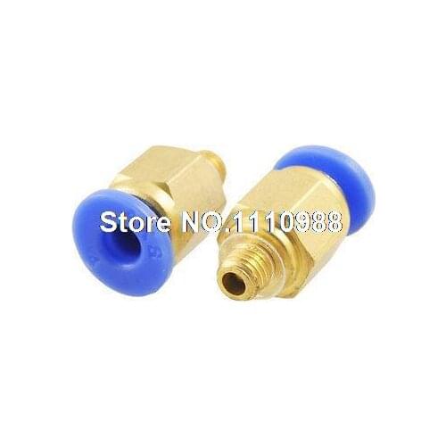 2pcs Male Thread 4mm x 4.8mm Quick Adapter Pneumatic Fittings