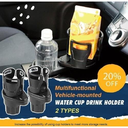 2 In 1 Vehicle-mounted Slip-proof Cup Holder 360 Degree Rotating Water Car Cup Holder Multifunctional Dual Houder Auto Accessory