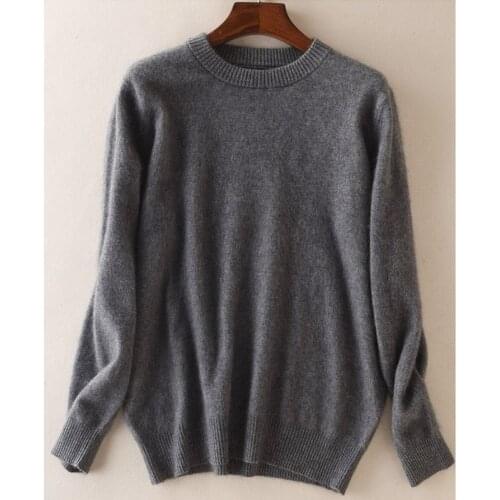 2019 Mens Fluffy Mink Cashmere Sweaters Winter Autumn Men O-Neck Long Sleeve Pullovers Soft Warm Knitwear Jersey