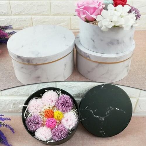 3pcs/ Set Florist Hat Boxes Round Shaped Box Candy Boxes Gift Box Packaging Boxes for Gifts Christmas Flowers Gifts Living Vase