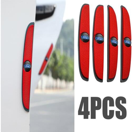 4Pcs Car Door Anti-Collision Bumper Strip Guards Side Edge Protector Sticker For Ford Escape Kuga Mondeo Ecosport Fiesta Focus