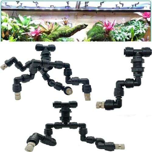 3pcs Reptiles Fogger Mist Sprinkler Rainforest Tank Pet Humidification Cooling System Reptile Pet Terrarium Misting System