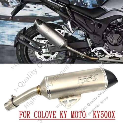 NEW For Colove KYMOTO KY500X KY 500X 500 X Turbo Exhaust Down Pipe Moto Silencer With Muffler