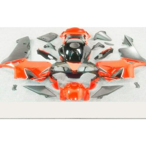 Custom orange black fairing kits for CBR600RR 03 04 F5 CBR 600RR 03-04 CBR600 RR 2003 2004 silver black fairings od5