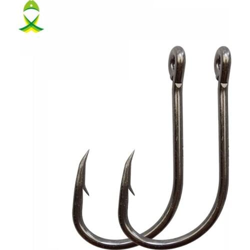 JSM 100pcs/lot high carbon steel Fishing Hooks Strong Black Circle carp fishing accessories Hook 9260 size 2/0 -8/0