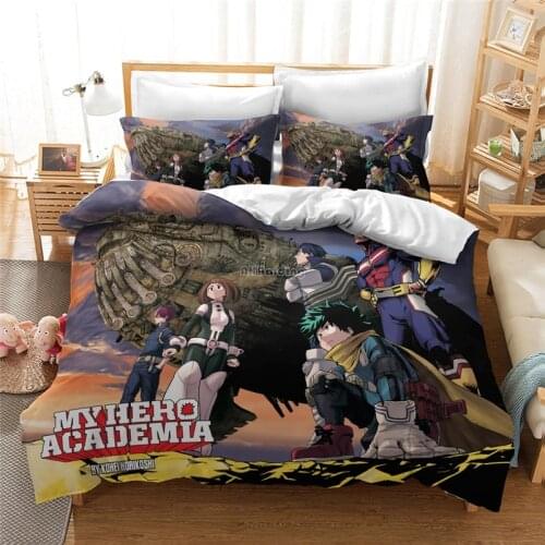 My Hero Academia All Might 3d Bedding Sets Anime One for All Comforter Bedding Set Bed Linen Bedclothes Duvet Cover Pillowcase