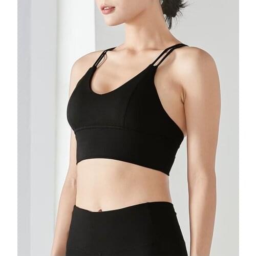 Lulu sexy solid color is thin beautiful back yoga running exercise fitness training sports vest ladies casual bra