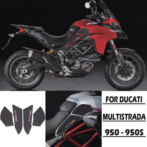 Motorcycle Fuel Tank Pad Knee Pad Anti Slip Tank Pad Side Stickers Rubber Sticker For Ducati Multistrada 950 950S 2019 - 2021