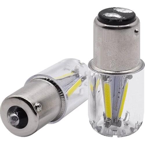 New 2Pcs 1156 1157 LED Brake Lights P21W 4LED Car COB LED Light Bulb Reverse Parking Light 12V Turn Signals Lamp Auto COB Lights