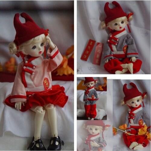 OB11 Blyth 1/8 1/6 1/4 BJD Doll Clothes Ancient Costume Hanfu Top + Hat + Skirt or Shorts Outfit For BJD/SD MSD Accessories 1083