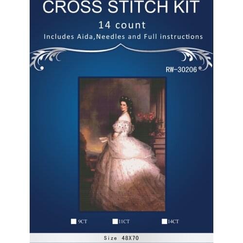 Oneroom Girl Embroidery Needlework Lady Sissy Princess Crafts People 14CT Unprinted DMC DIY Quality Art Cross Stitch Kits