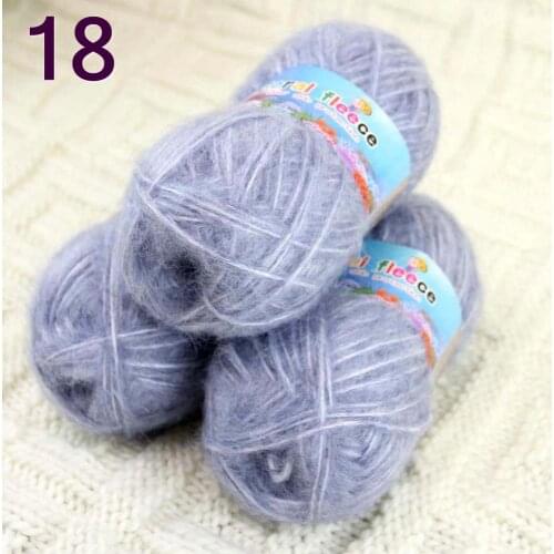 Batch 3 ballsx 50g new mohair cotton shawl sweater hat hand knitted crochet yarn Light gray 822-18-3