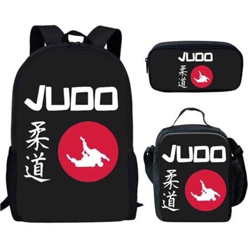 School Bags for Martial arts judo Girls Print School Backpacks Children 3pcs/set Primary Custom pattern Bookbag Teenager Bags