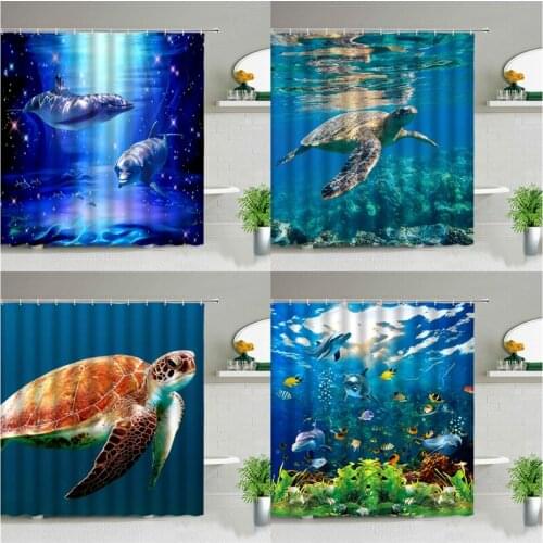 Whale sea curtains for bath shower Curtains Curtains for the kitchen bathrooms modern fixture curtain shower curtain set curtain