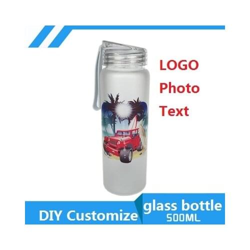 500ML glass bottle DIY Customize LOGO Photo Pictures