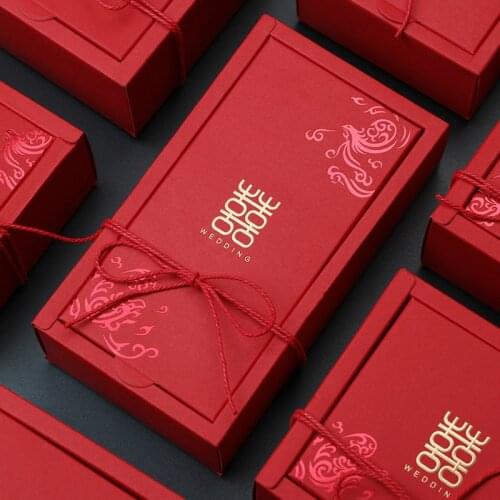 Wedding supplies wedding candy box Chinese wedding creative high-end gift box candy box carton can hold cigarettes