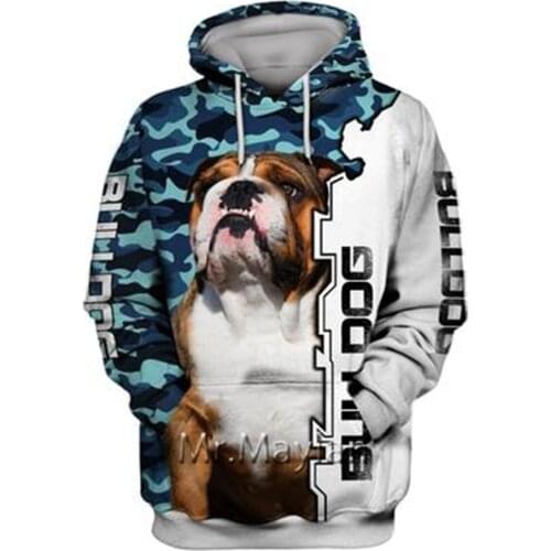 Personality Fashion Animal Pug 3D Printed Graphic Hoodie Men/Women Zip Hooded Streetwear Oversized Sweatshirt Harajuku Tops -A11