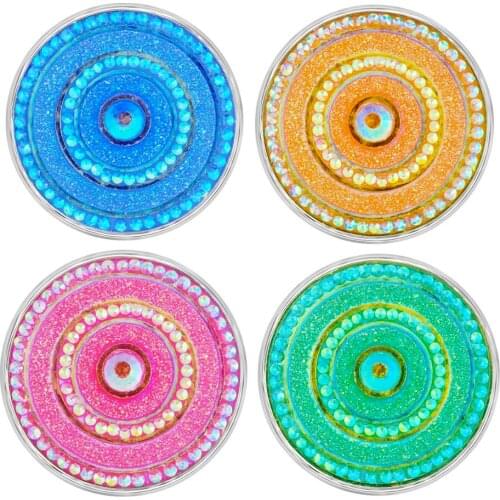 Vocheng Snap Charms Resin Button 6 Colors Shining 18mm Interchangeable Jewelry Vn-1293