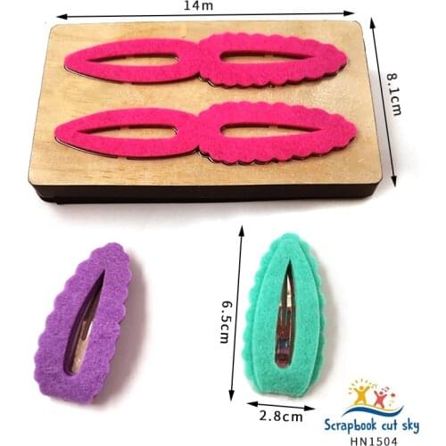 Wave Hairpin Decoration HN1504 Muyu Wooden Mold Cutting Dies Suitable For Market General Machines