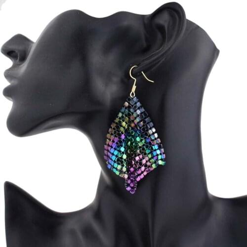 KEJIALAI Women Earrings Fashion Simple Wind Four Color Trendy Drop Earrings Geometric Novelty High Quality Drop Earring E6100
