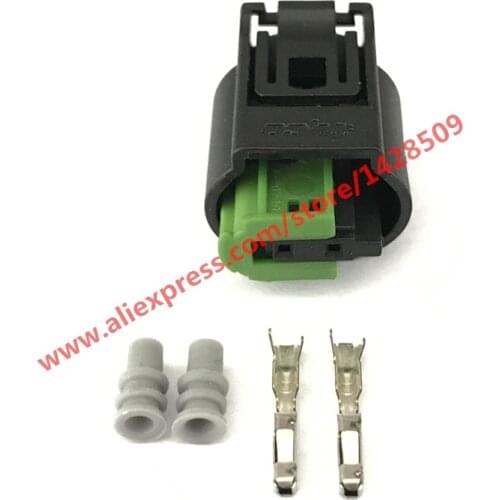 5 Pcs 2 Pin Female Tyco 968405-1 Fuel Injector Auto Plug 1-967644-1 Sensor Connector For BWM Porsche Benz