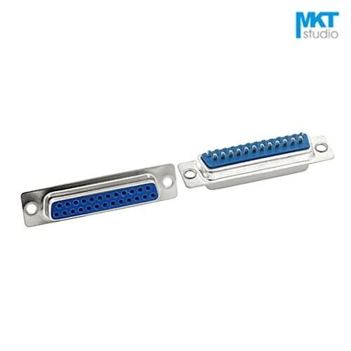 10Pcs Sample Wire Welding Solder Type Male/Female Straight Double Row Pins DB25 DP25 D-sub PCB Mount VGA Connector Socket