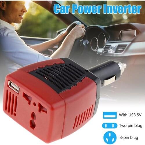 150W USB Car Charger Power Inverter Converter DC 12V to AC 110V/220V Modified Sine Wave Power with USB DC 5V Output