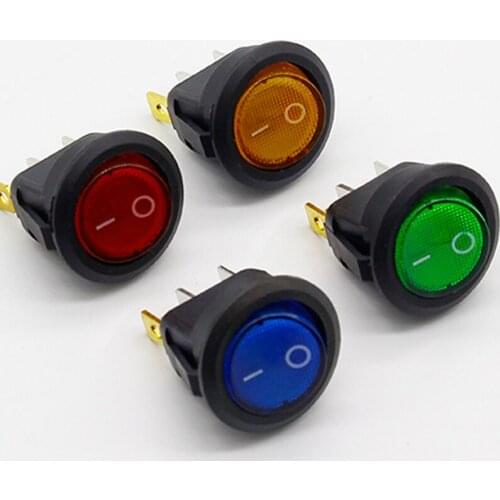 4Pcs Car 220V Round Rocker Dot Boat LED Light Toggle Switch SPST ON/OFF Top Sales Electric Controls