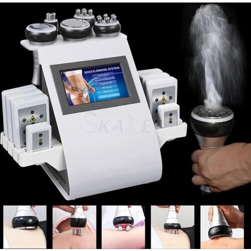 6 In 1 Vacuum Laser Radio Frequency RF 40K Cavi Lipo Slimming Ultrasonic Liposuction Cavitation Skin Body Salon Machine