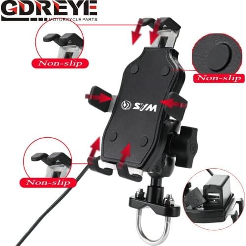 For SYM CRUISYM 125 180 300 GTS 250i 300i maxsym 400 600 jet 14 125 Motorcycle handlebar Mobile Phone Holder GPS stand bracket