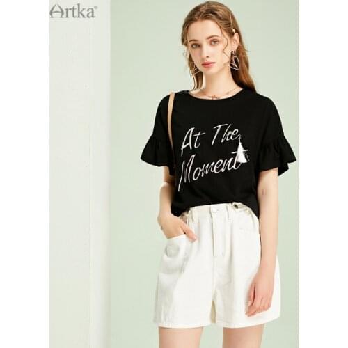 Женские хлопковые футболки Artka China At AliExpress