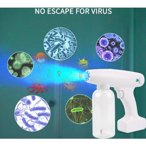 Wireless Nano Atomization Fogger 2600 MA Blue Light Disinfection Steam Gun Spray Household Sprinkler Garden USB Charging Sprayer