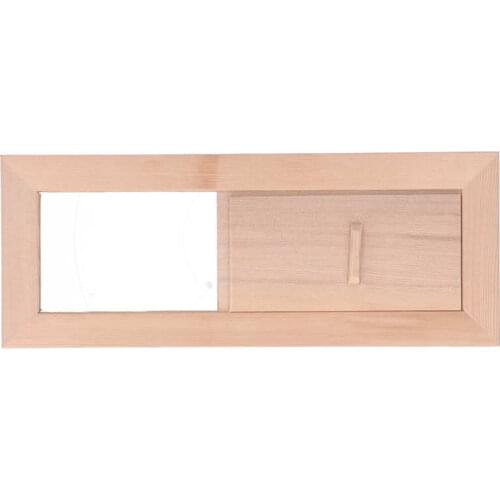 Sauna Air Vent Wooden Adjustable Grille Ventilation Panel Accessory for Steam Room Window Easy Install Sauna Accessories