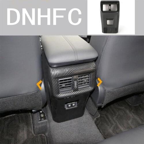 DNHFC Rear air conditioning outlet decoration sequin carbon fiber style for TOYOTA RAV4 2019 2020