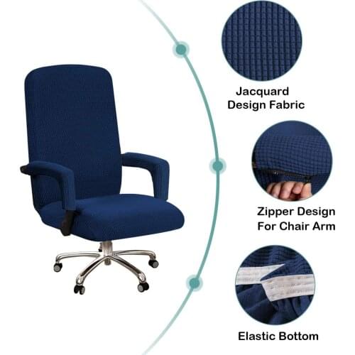 Elastic Office Lift Computer Chair Cover Modern Anti-Dirty Boss Rotating Chair Seat Case Removable Thickened with Armrest Covers