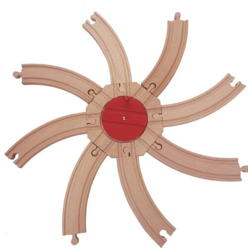 EDWONE Thomas Railway Train Toys Beech Wood Bend Track and Switch Track fit Thom as and Brio Boy Kids