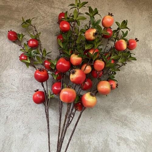 Artificial Flower Pomegranate Fruit Home Decoration Berries Pomegranate Bedroom Living Room Wedding Birthday