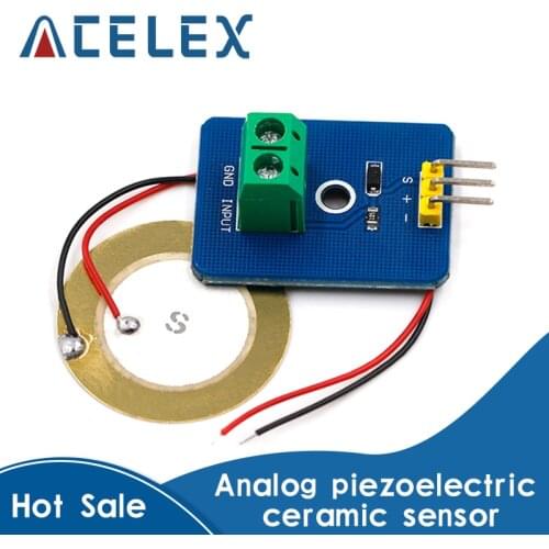 DIY KIT 3.3V/5V Ceramic Piezo Vibration Sensor Module Analog Controller Electronic Components Supplies Sensor for Arduino UNO R3