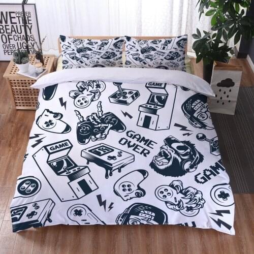 3D Print Play&win Gamer Bedding Set Popular Gamer Gamepad Home Machine Duvet Cover Set Pillowcase for Bedroom King Queen Kids