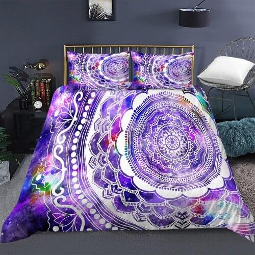 2/3pcs Bedding Sets with Pillowcases Bohemian Mandala Printed Quilt Covers for Bedroom Duvet Cover Bedspread Home Bed Decor