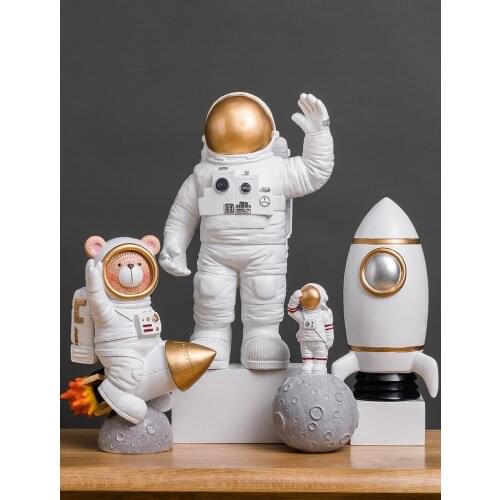 Creative Space Man Cosmonaut Resin statue Aerospace Decor Home Office desk Decoration Birthday christmas Party Decoration