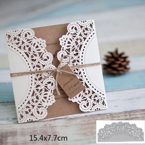 Lace metal cutting dies cut die mold Lace background frame Scrapbook paper craft knife mould blade punch stencils dies