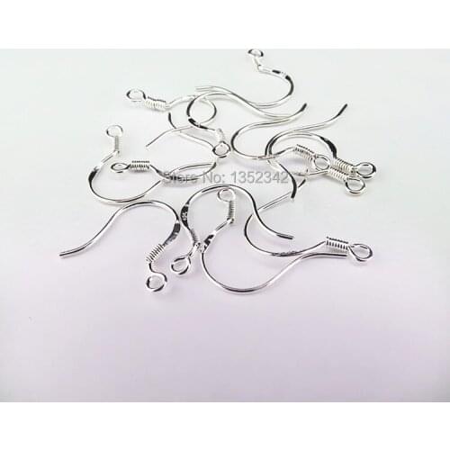 Fashion Style Earring Hook 925 Sterling Silver polish 1000 PCS 18 mm jewelry Findings accessories Free shipping