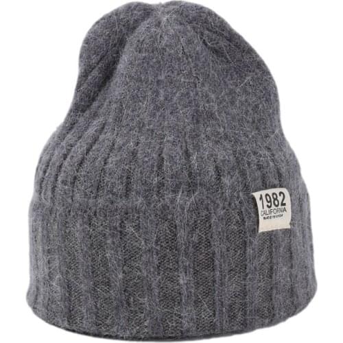 Hot Selling Winter Hat Real Rabbit Fur Winter Hats For Women Fashion Warm Beanie Hats with1982 Women Solid Adult Cover Head Cap