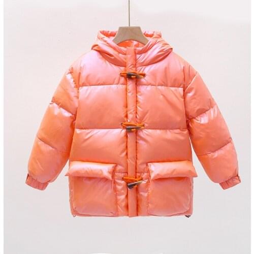 2020 Fashion Coats For Children Jacket Winter Clothing Solid Color Korean Style Warm Casual Outerwear Boys Girls Thick Big Kids